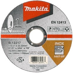 Makita Accessoires Doorslijpschijf 125x1,6mm RVS - B-46931 - B-46931