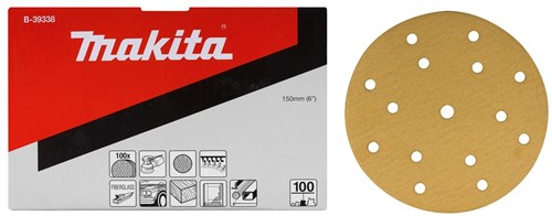 Makita Accessoires schuurschijf yellow diameter 150mm korrel 40 - b-39300 afbeelding
