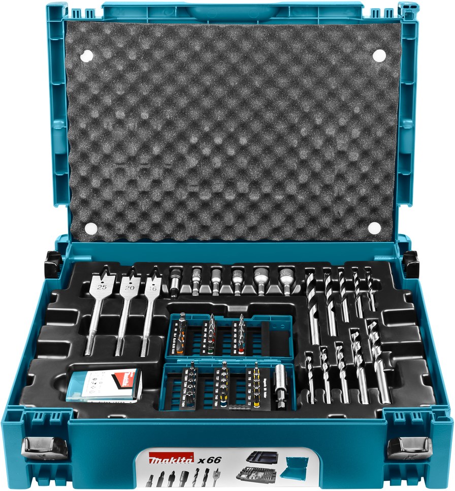 Makita Accessoires Boor-/bit set 66-delig in Mbox 1 - B-43044 ToolMax