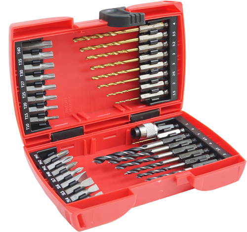 CON:P set boren & bits 32dlg - b23407