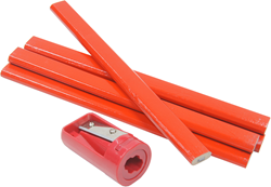 Werkzeyt Set 7 Timmermanspotloden + Slijper - B26327