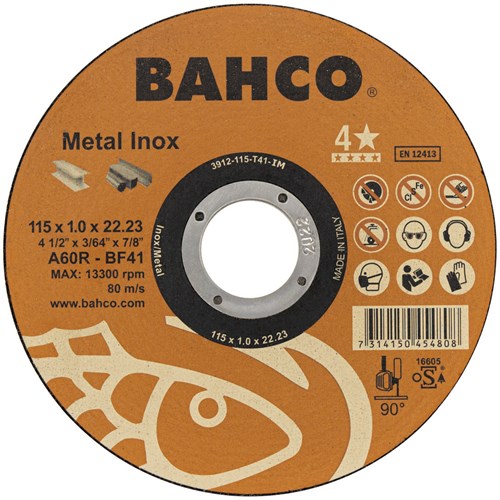 Bahco Slijpschijf | voor afbramen | voor metaal en RVS | 230 x 2.5 x 22.23 mm - 3911-230-T41-IM