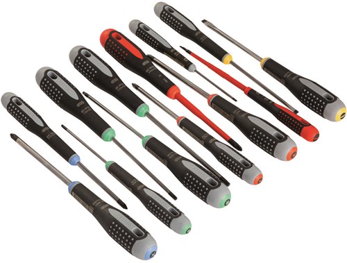 Bahco Schroevendraaier ERGO™ | driecomponentengreep | gleuf | Phillips | Pozidriv | TORX® - 13-delig  - BE-9879