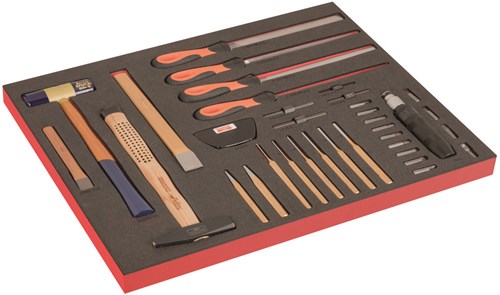 Bahco Foaminlay Fit&Go 3/3 met slaggereedschap en vijlen - met lasermarkering - 40-delig - FF1A204LM