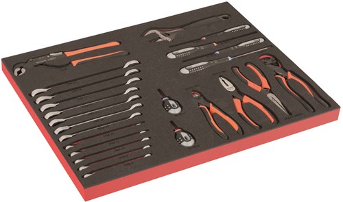 Bahco Foaminlay Fit&Go 3/3 met schroevendraaiers en tangen - met lasermarkering - 24-delig - FF1A210LM