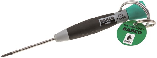 Bahco Precisie schroevendraaier | met veiligheidsring | TORX® | T8 x 50 mm - TAH703-8-50