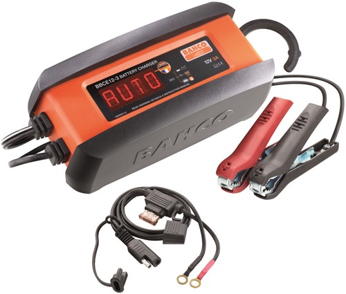 Bahco Volledig automatische (druppel)lader (3 A) voor 12V-loodzuuraccu's en LiFeP04-lithiumaccu's - BBCE12-3
