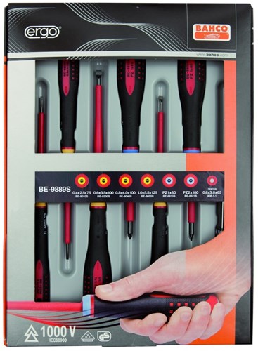 Bahco ergo schroevendraaier set 7d incl.tester | BE-9887S