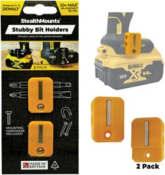 Stealthmounts Stubby bithouder voor DeWalt | Geel | 3 stuks - BH-DW-S-YLW
