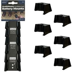 StealthMounts BM-BO108-BLK-6 Accuhouder voor Bosch 10.8/12V | Zwart | 6-pack - BM-BO108-BLK-6