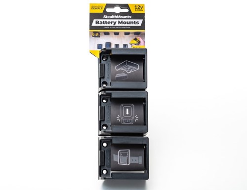 StealthMounts BM-DW12-BLK-6 Accuhouders voor DeWalt 12v | Zwart | 6 stuks - BM-DW12-BLK-6-2