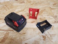 Stealthmounts Batterijhouders voor Milwaukee M18 18v | Rood | 6 stuks - BM-MW18-RED-6-3