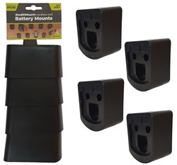 StealthMounts BM-RY18-4 Accuhouders voor Ryobi 18v ONE+ | Zwart | 4 stuks - BM-RY18-4