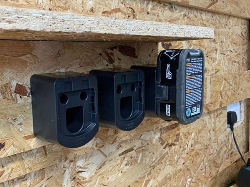 StealthMounts BM-RY18-4 Accuhouders voor Ryobi 18v ONE+ | Zwart | 4 stuks - BM-RY18-4-2