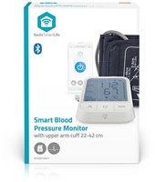 Nedis SmartLife Bloeddrukmeter | Arm | Bluetooth® | LCD-Scherm | 22 - 42 cm | Aanduiding van stil houden / Detectie van onregelmatige hartslag / Detectie voor het dragen van armband | Wit - BTHBP10WT-3