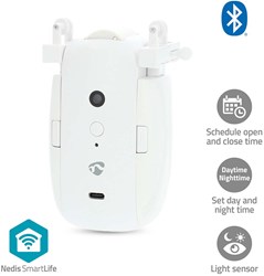 Nedis SmartLife Gordijnrobot | I Rail / U Rail | Gordijnen | Batterij Gevoed / USB Gevoed | 4000 mAh | Bluetooth® | Wit - BTMC20WT1PC