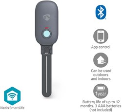 Nedis SmartLife Bodemvochtmeter | Bluetooth® | Batterij Gevoed | IP55 | 0 - 100 % | Android™ / IOS - BTSM1GY