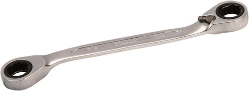 Bahco Ringratelsleutel | afgebogen bekken | verchroomd | lengte 200 mm | 5/8" x 11/16" - 1321RZ-5/8-11/16