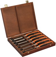 Bahco Steekbeitelset voor hout met rubber handgreep - 6-delig in houten kist - 424P-S6-GER