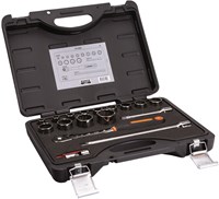 Bahco Doppenset 1/2" | slanke ratel | twaalfkant | inch-maten - 17-delig - koffer - 7817DZS