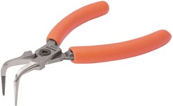 Bahco Precisiepunttang | compact | 90° afgebogen punt | oranje PVC-handgrepen | 125 mm - industrieverpakking - C3790IP
