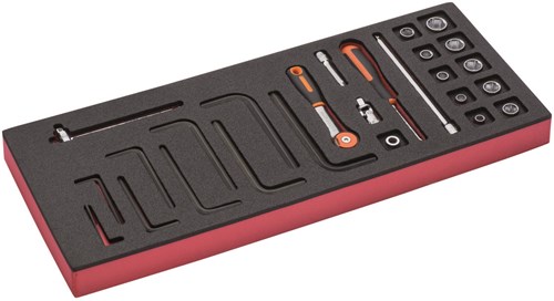 Bahco Foaminlay Fit&Go 1/3 met doppen en toebehoren 1/4" - 26-delig - FF1E2008