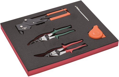 Bahco Foaminlay Fit&Go 2/3 blikschaar | klinknagelpistool en rolbandmaat - 5-delig - FF1F5002