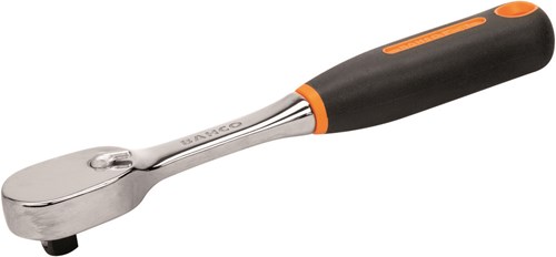 Bahco Omschakelbare ratel 3/8" met peervormige kop | met 80 tanden en actiehoek van 45° | 205 mm - retailverpakking - SB7750
