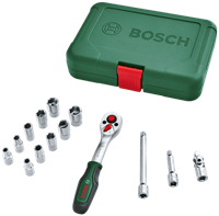 Bosch Groen 1/4" ratelset 14-stuks - 1600A02BY0