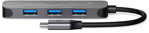 Nedis USB-Hub | 1x USB-C | 4x USB A Female | 4-Poorts poort(en) | USB 3.2 Gen 1 | USB Gevoed | 5 Gbps - CCGB64220GY01