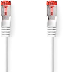 Nedis CAT6 Netwerkkabel | RJ45 Male | RJ45 Male | S/FTP | 10.0 m | Rond | LSZH / PVC | Wit | Blister - CCGB85221WT100