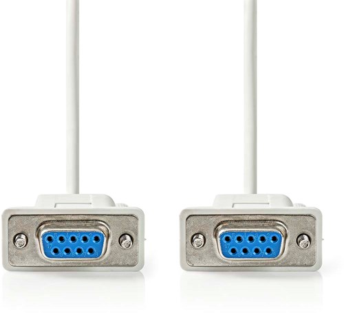Nedis Nullmodemkabel | D-SUB 9-Pins Female | D-SUB 9-Pins Female | Vernikkeld | 2.00 m | Rond | PVC | Ivoor | Label - CCGL52055IV20