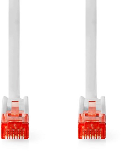 Nedis CAT6 Netwerkkabel | RJ45 Male | RJ45 Male | U/UTP | 0.50 m | Rond | PVC | Wit | Label - CCGL85200WT05-2