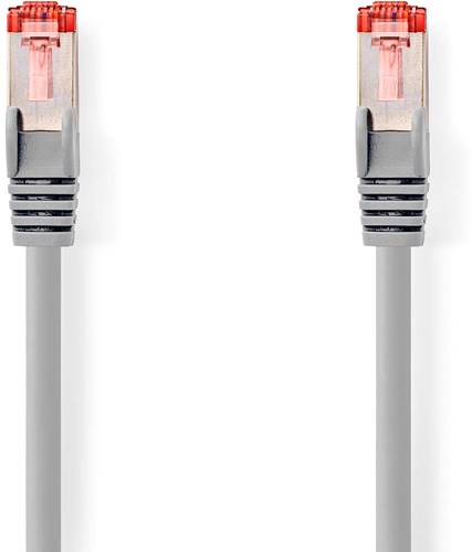 Nedis CAT6 Netwerkkabel | RJ45 Male | RJ45 Male | S/FTP | 20.0 m | Rond | LSZH | Grijs | Label - CCGL85221GY200