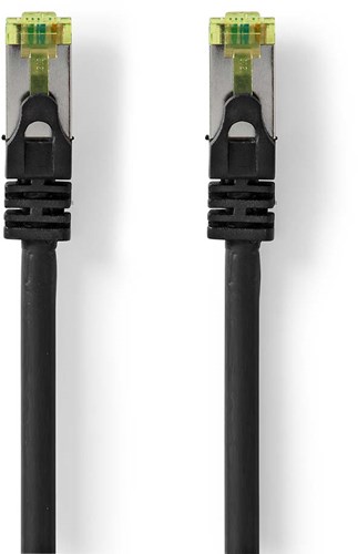 Nedis CAT7 Netwerkkabel | S/FTP | RJ45 Male | RJ45 Male | 5.00 m | Snagless | Rond | LSZH | Zwart | Label - CCGL85420BK50