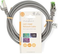 Nedis CAT7 Netwerkkabel | S/FTP | RJ45 Male | RJ45 Male | 2.00 m | Snagless | Rond | LSZH | Grijs | Label - CCGL85420GY20-3