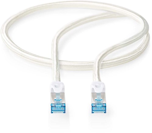 Nedis CAT6a netwerkkabel | S/FTP | RJ45 Male | RJ45 Male | 1.00 m | Snagless | Rond | Gevlochten / PVC | Zilver | Cover Window Box - CCTB85321AL10