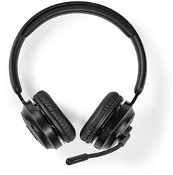 Nedis PC-Headset | On-Ear | Stereo | Bluetooth | Inklapbare Microfoon | Zwart - CHSTB310BK