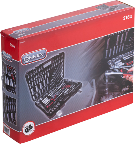 Connex Dopsleutelset Profi 26-delig 1/2″ aansluiting