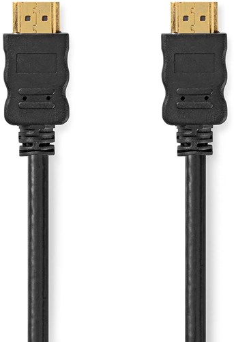 Nedis High Speed ??HDMI™-Kabel met Ethernet | HDMI™ Connector | HDMI™ Connector | 4K@60Hz | ARC | 18 Gbps | 1.50 m | Rond | PVC | Zwart | Doos - CVGB34060BK15