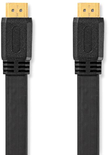 Nedis High Speed ??HDMI™-Kabel met Ethernet | HDMI™ Connector | HDMI™ Connector | 4K@30Hz | 10.2 Gbps | 2.00 m | Plat | PVC | Zwart | Label - CVGL34100BK20