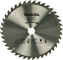 Makita AfkortZaagblad Hout 260x30x1,8 40T 18g, LS1110F - D-77322