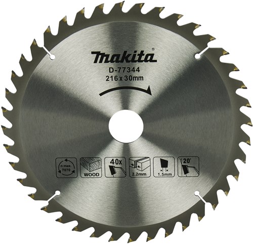 Makita AfkortZaagblad Hout 216x30x1,5 40T 20g, LS0816F - D-77344