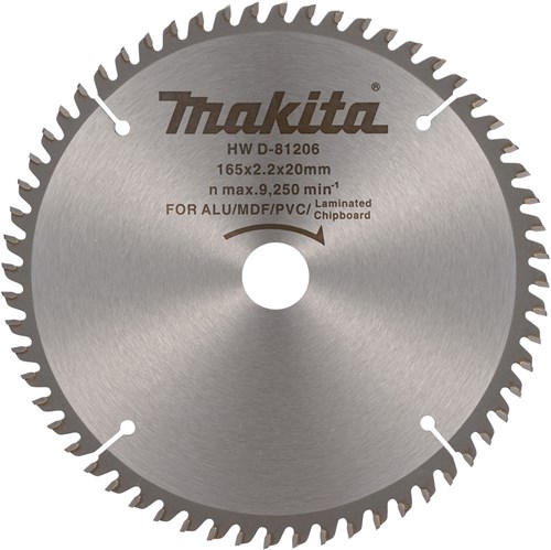 Makita Accessoires Cirkelzaagblad div. materialen 165x20x2,2 60T 5g - D-81206-2