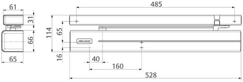 ASSA ABLOY DC700CM Design Close-Motion deurdranger EN 3-6 | exclusief arm | kleur zilver EV1. | 170-10 ° - A000306969-2