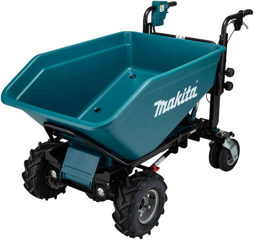 Makita dcu602z lxt 2x18 v accu dumper met elektrisch kiepbare bak | zonder accu en lader | in krat - dcu602z afbeelding