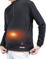 Makita Verwarmd ondershirt met rits 2XL - DCX201B2XL-3