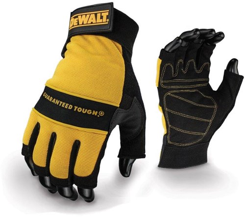 DeWalt DPG23 Vingerloze Performance Handschoen | Synthetisch Leer - DPG23LEU