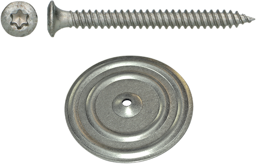 pgb-Europe PGB-FASTENERS | Dakschroef vzk T25 Ø 4,8x80 + Isolatiepl. | 150 st 0DSSVT015SET080M