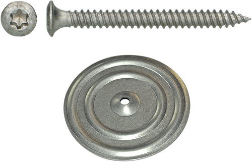pgb-Europe PGB-FASTENERS | Dakschroef vzk T25 Ø 4,8x200 +Isolatiepl. | 150 st 0DSSVT015SET200M